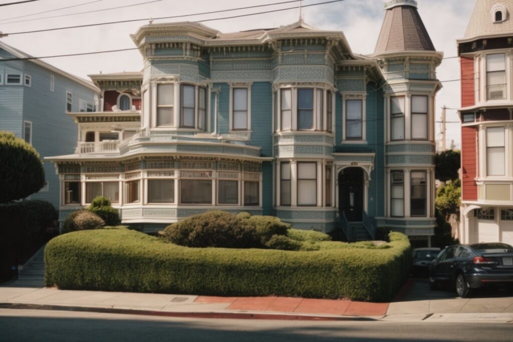 Victorian home in San Francisco with tinted windows, reducing glare and heat