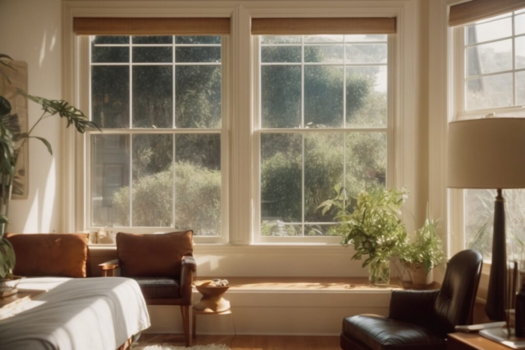 San Francisco home interior with fading window film