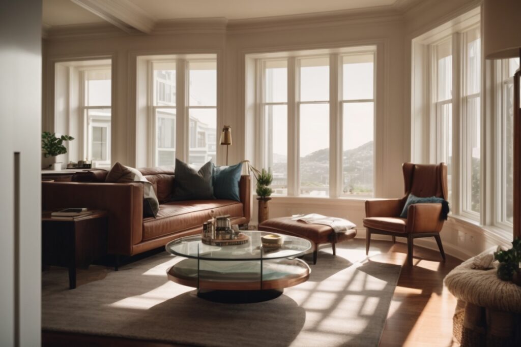San Francisco home interior with UV protective window tinting