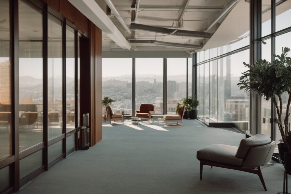 San Francisco office with sun control window film and cool interior