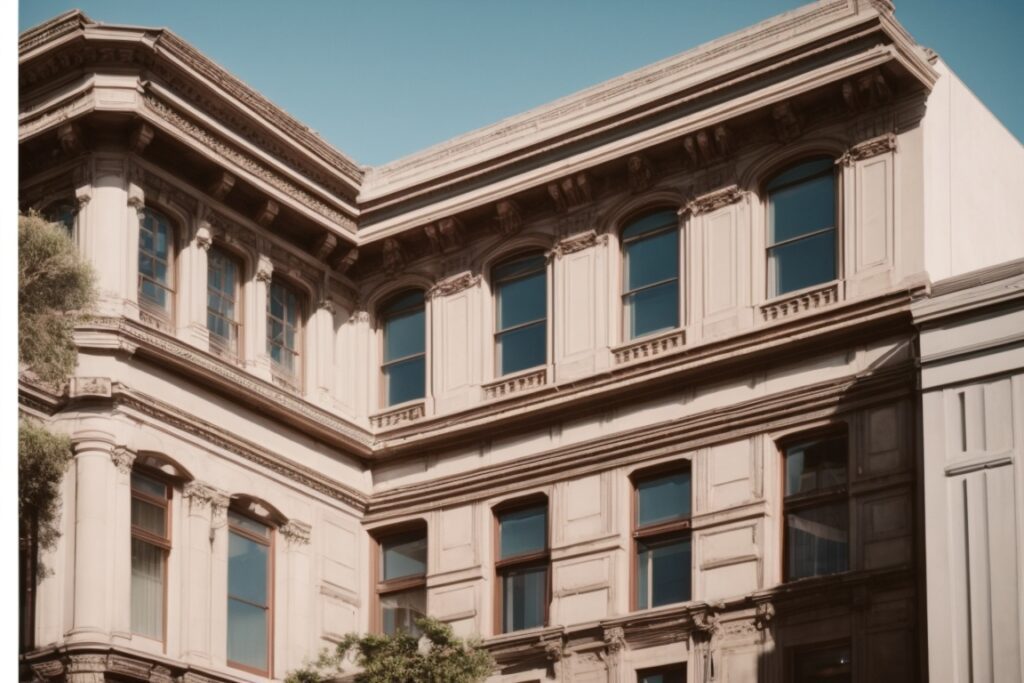 San Francisco building exterior with elegantly tinted windows