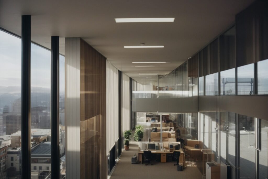 San Francisco office with reflective privacy window film