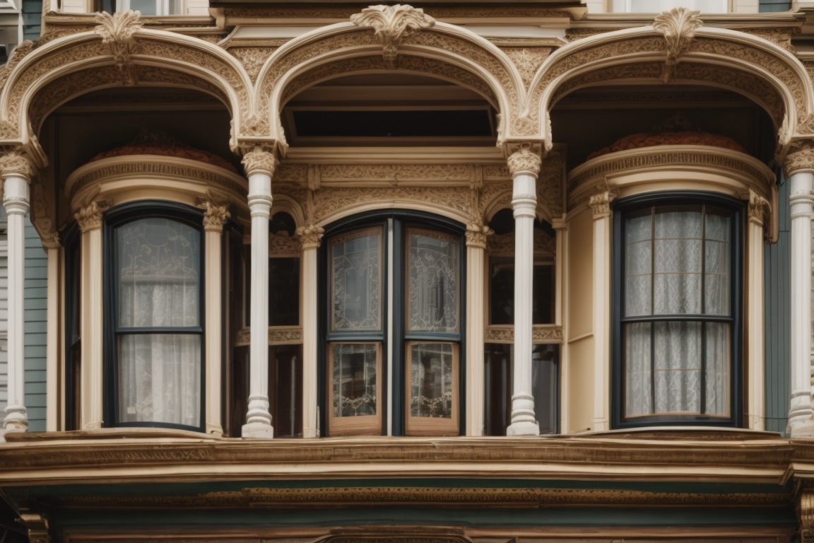 Victorian home in San Francisco with single-pane windows and intricate designs